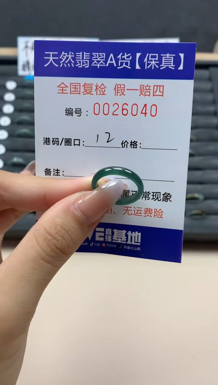 【闪购商品】翡翠戒指未镶嵌天然26040