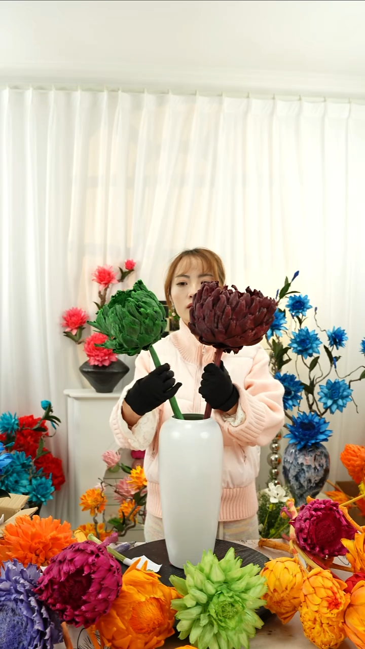 永生洋蓟 霸王花2头叶片微瑕【混搭】A15