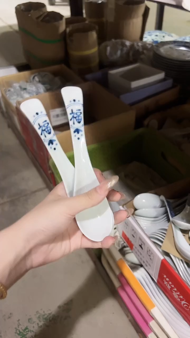 陶瓷进口勺子两个装