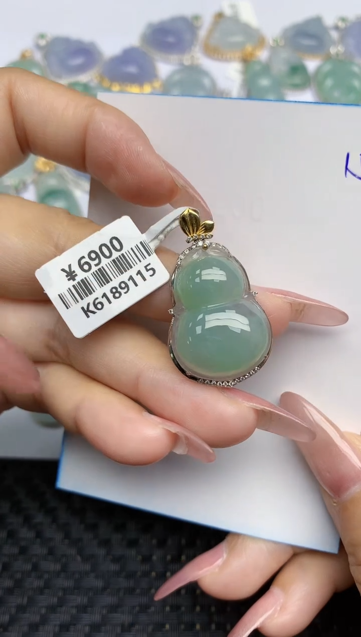 【闪购商品】翡翠颈饰18K金镶嵌天然A货翡翠 158