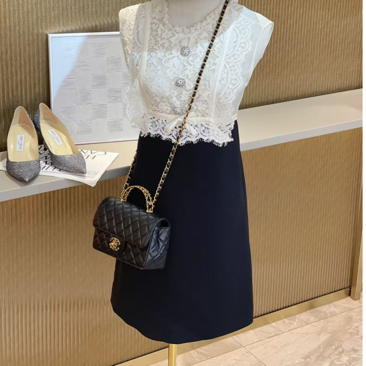 99新 MIU MIU/缪缪 【辛河奢品】缪缪蕾丝连衣裙S码165/76A