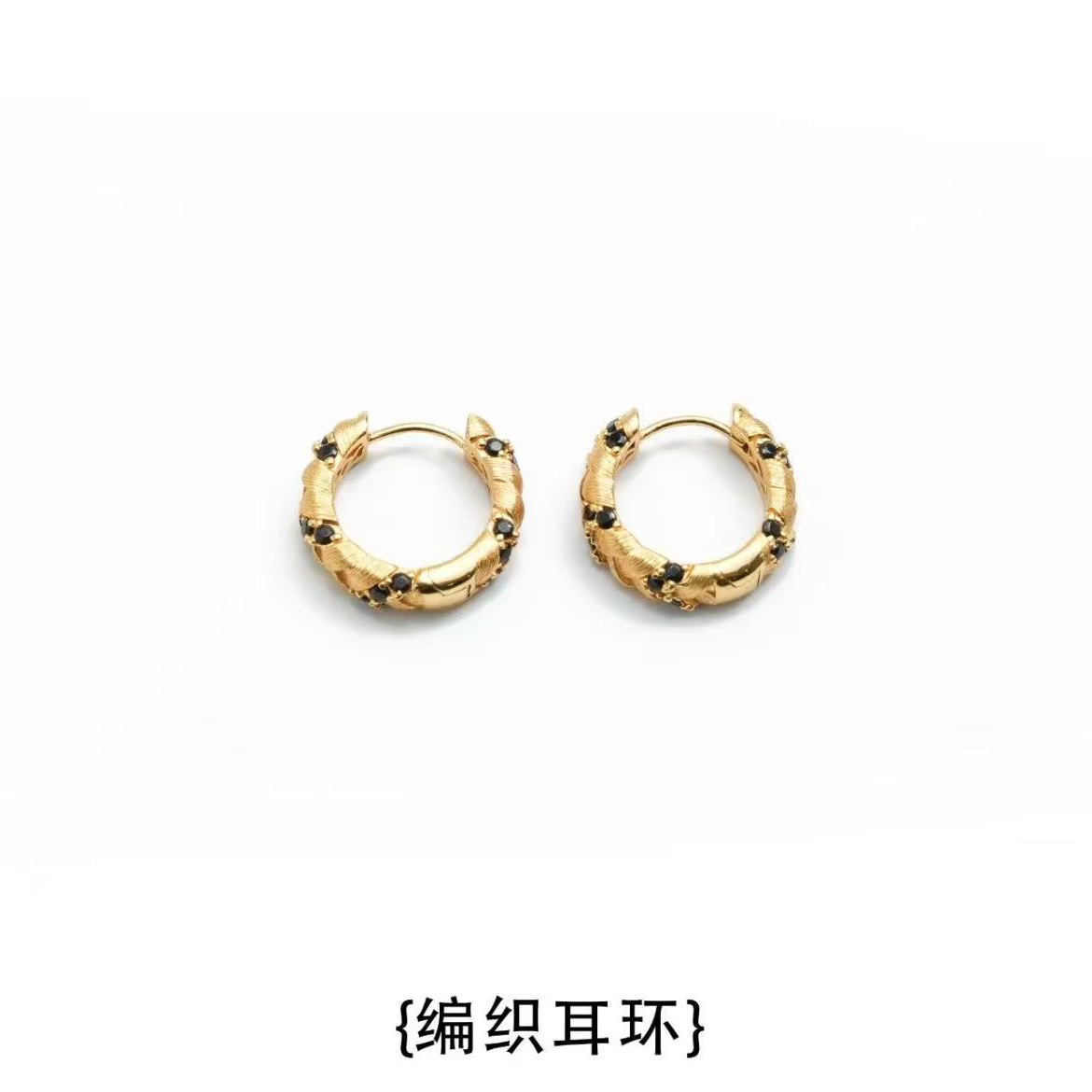 925银耳饰 藏兜里  编织耳环一对/编织耳环/