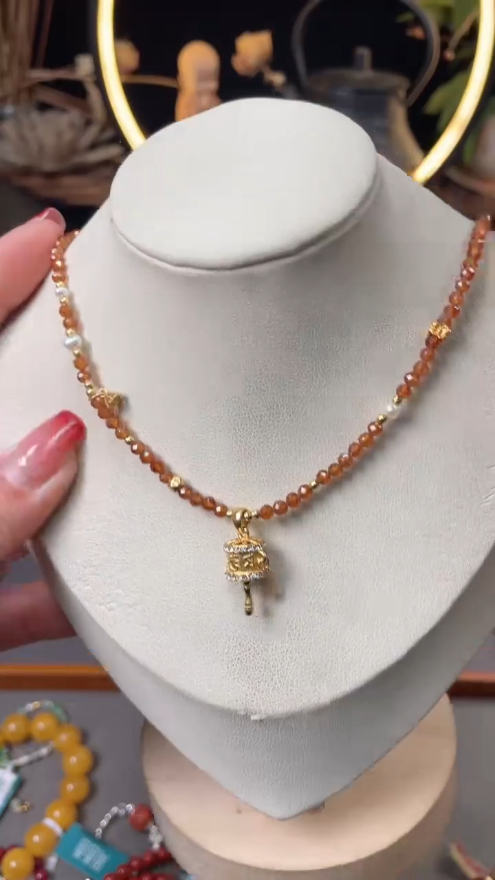 【闪购商品】石榴石（芬达石）手链银S925镶嵌@@I021E016058