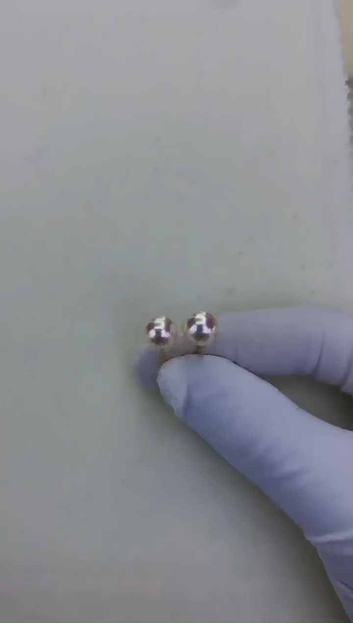 18K金镶嵌GD海水珍珠 GD125 8.5-9 耳钉
