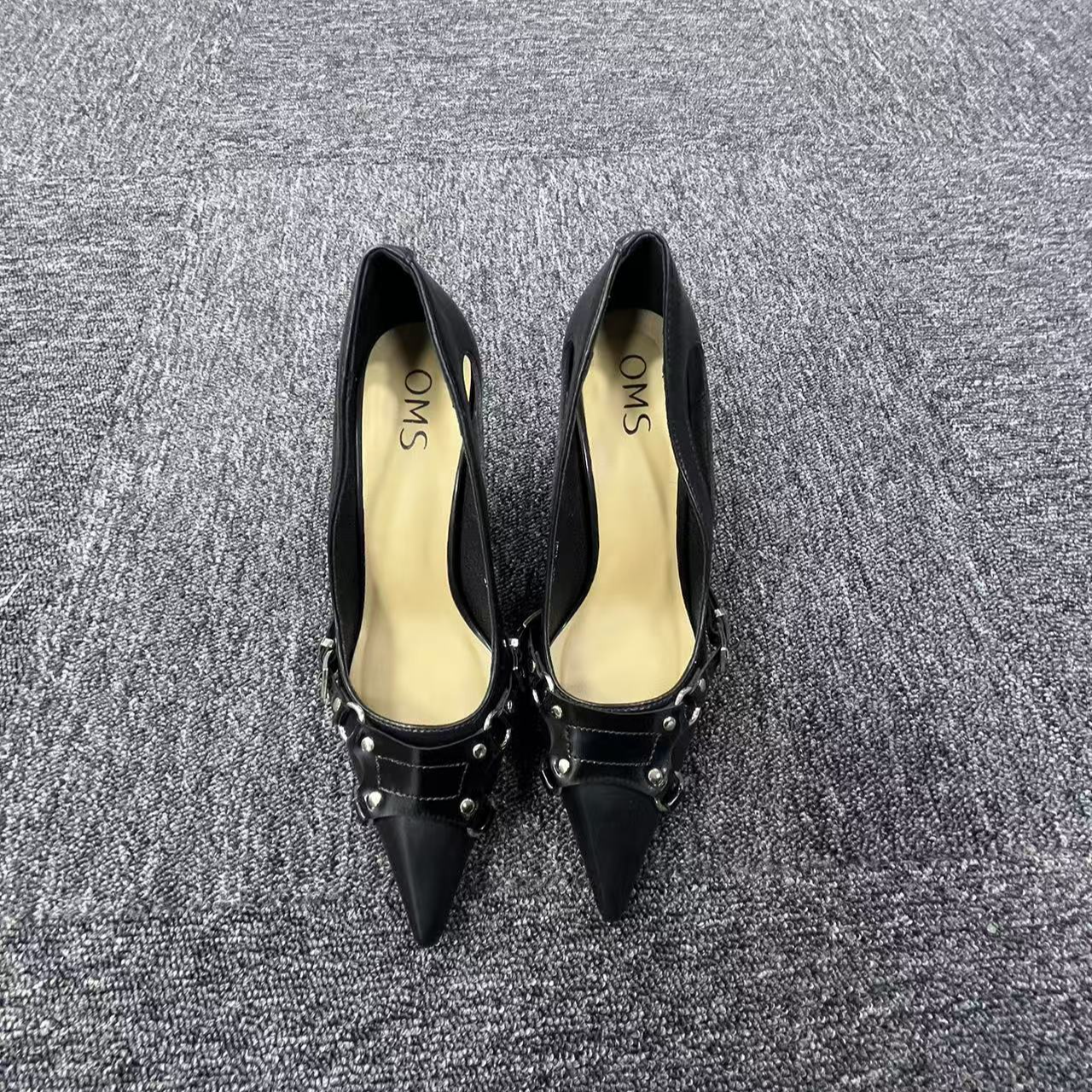 2025新款女鞋（251-300）高跟鞋气质时尚百搭性感女士黑色细跟尖头