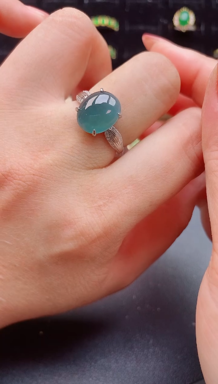 【闪购商品】翡翠戒指银S925镶嵌1211