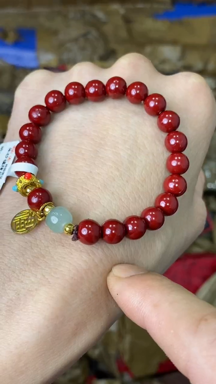 手串海棠瓷器（无礼盒）@@@SP262