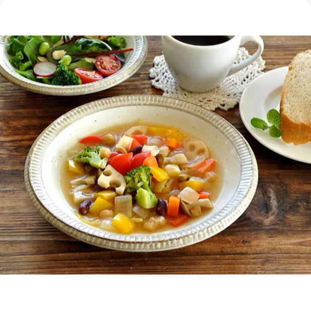 【单支】日本进口美浓烧渕錆粉引深盘21cm