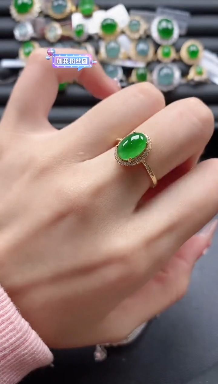 【闪购商品】翡翠戒指银S925镶嵌51151