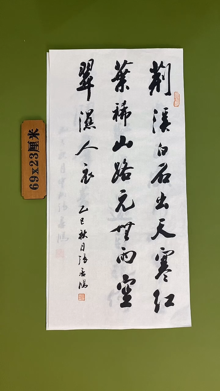 书法书法 张若鸿 尺寸69cm*34cm    