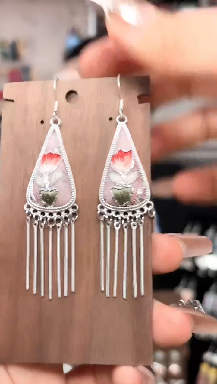 【闪购商品】织绣织绣民族风老绣日常必备耳饰128