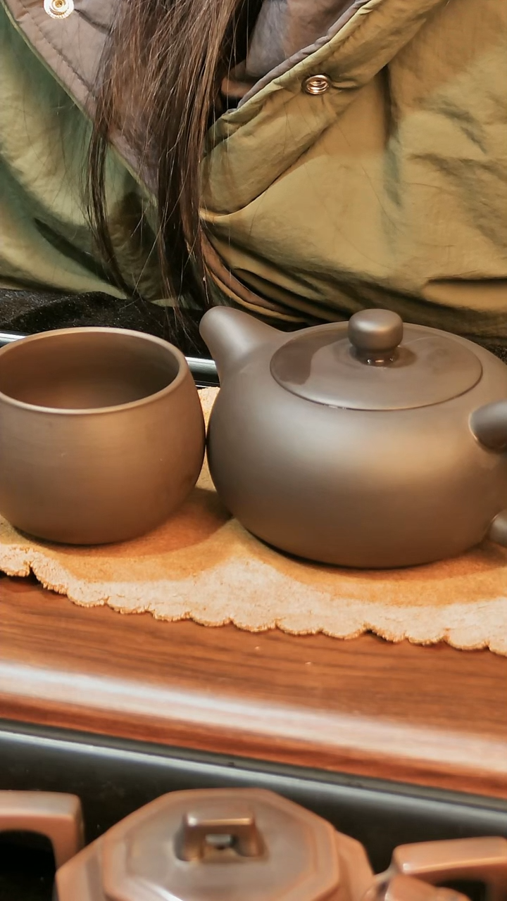 【闪购商品】紫砂茶壶一壶一杯紫砂扁西施1+紫砂主人杯1