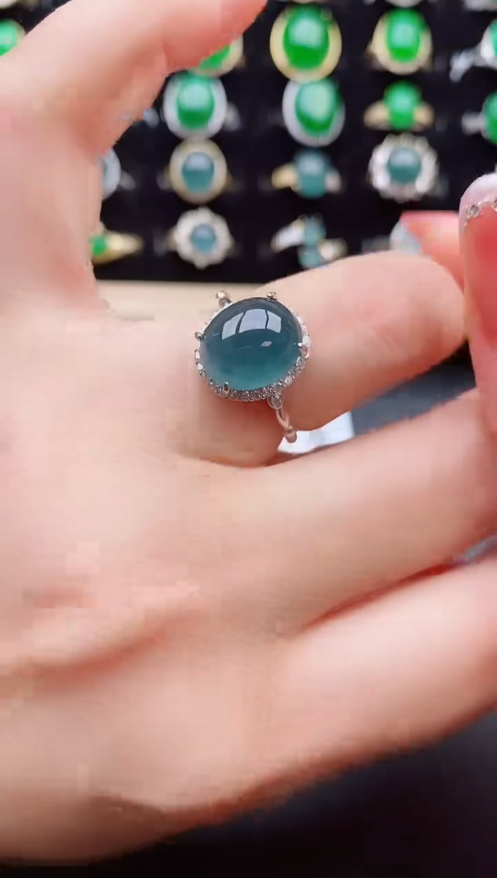 【闪购商品】翡翠戒指银S925镶嵌121212