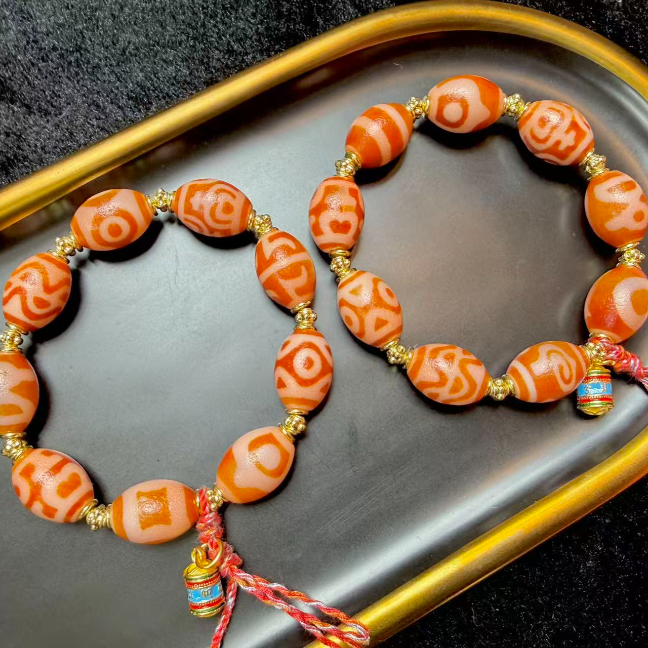 【灰姑娘原创】红肉大达洛天珠多宝躺赢手串M2554多样性发一