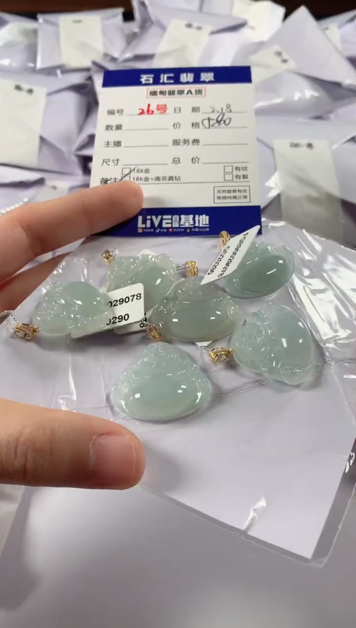 【闪购商品】翡翠颈饰18K金镶嵌多样性发货，发一件