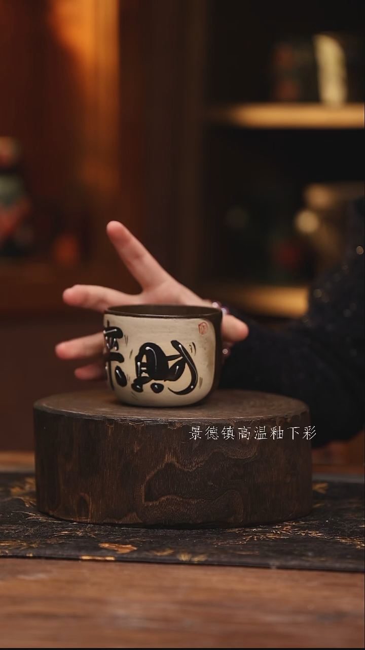 陶瓷景德镇高温釉下手绘陶瓷@L058@