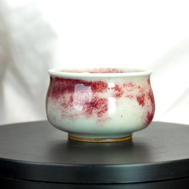 原矿原产地钧瓷茶具窑变中式主人杯家用送人茶杯陶瓷煤烧纯手工