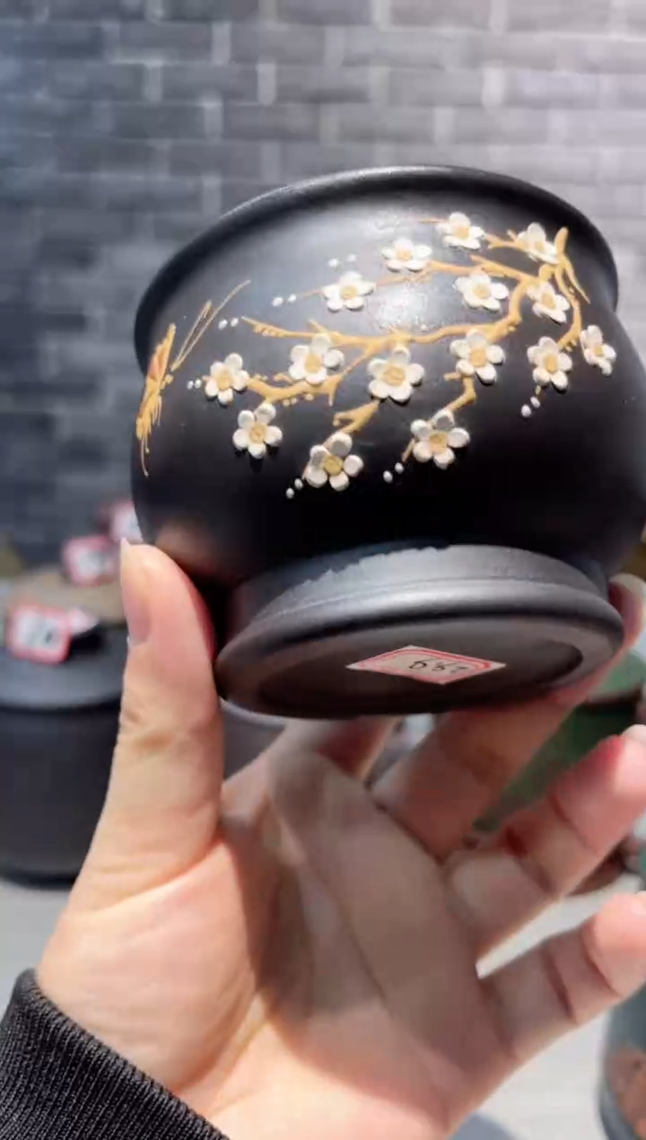 【闪购商品】紫砂茶杯紫砂盖杯石黄喜上眉梢主人杯