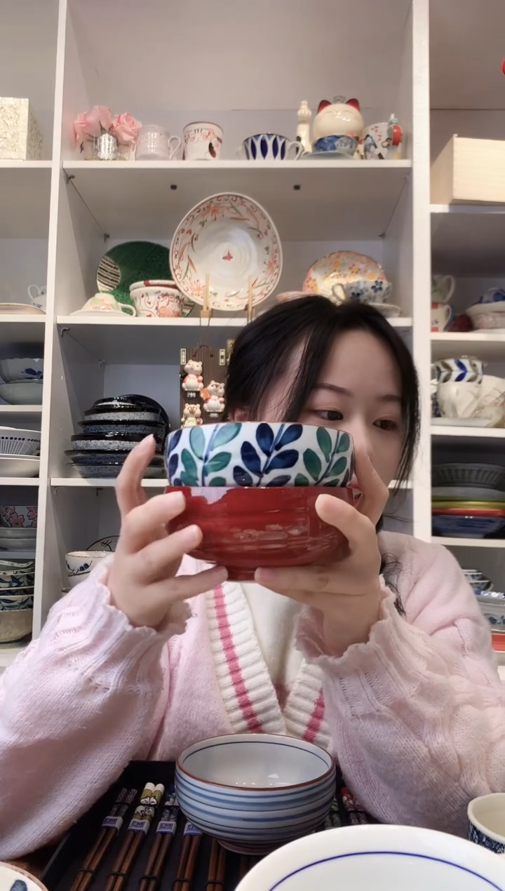 陶瓷?***搭【微瑕】有田烧鹿山小圆碗两个