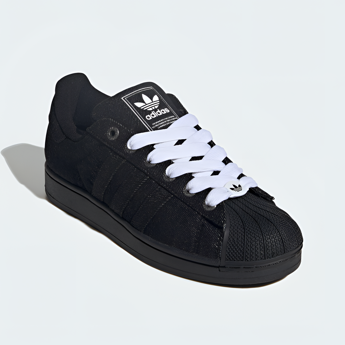 adidas/阿迪达斯三叶黑牛仔贝壳头板鞋JQ3211