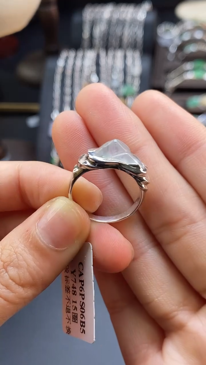 颈饰银S925镶嵌翡翠17682