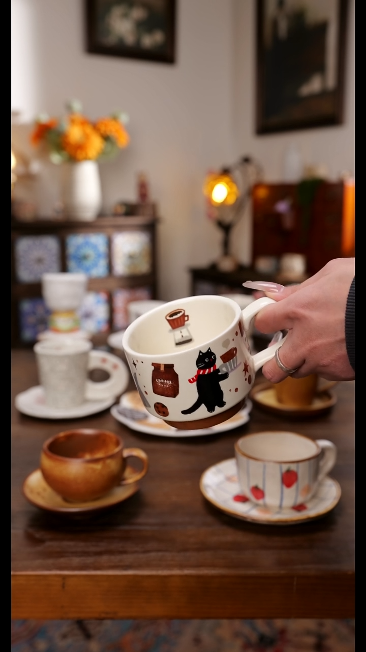 陶瓷便携款咖啡猫