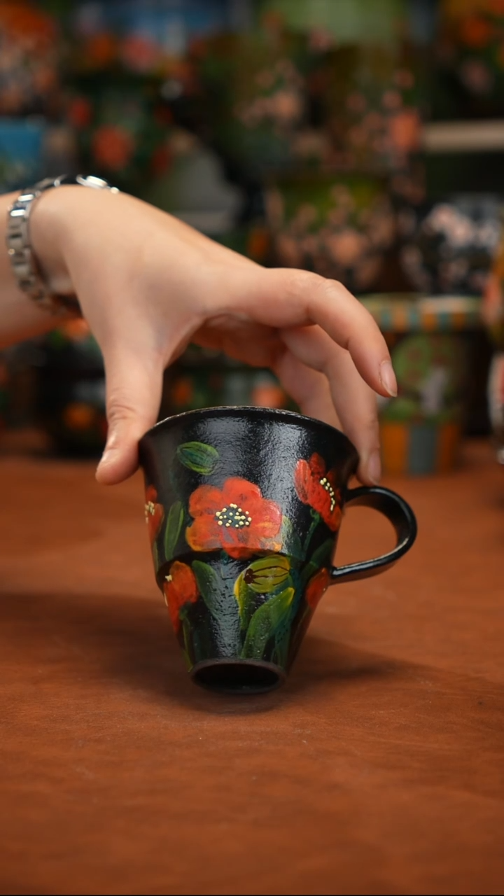 紫砂油画手绘釉下彩