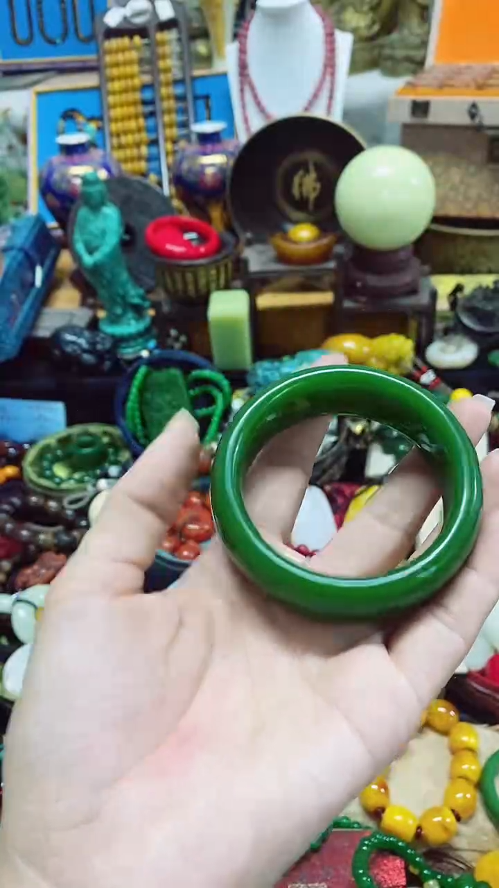 【闪购商品】和田玉（碧玉）手镯未镶嵌主播推荐主播推荐