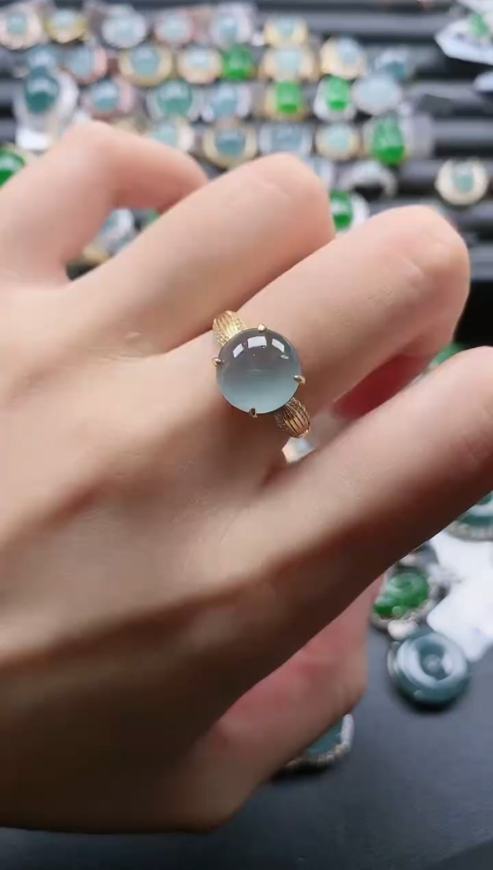 【闪购商品】翡翠戒指银S925镶嵌51151