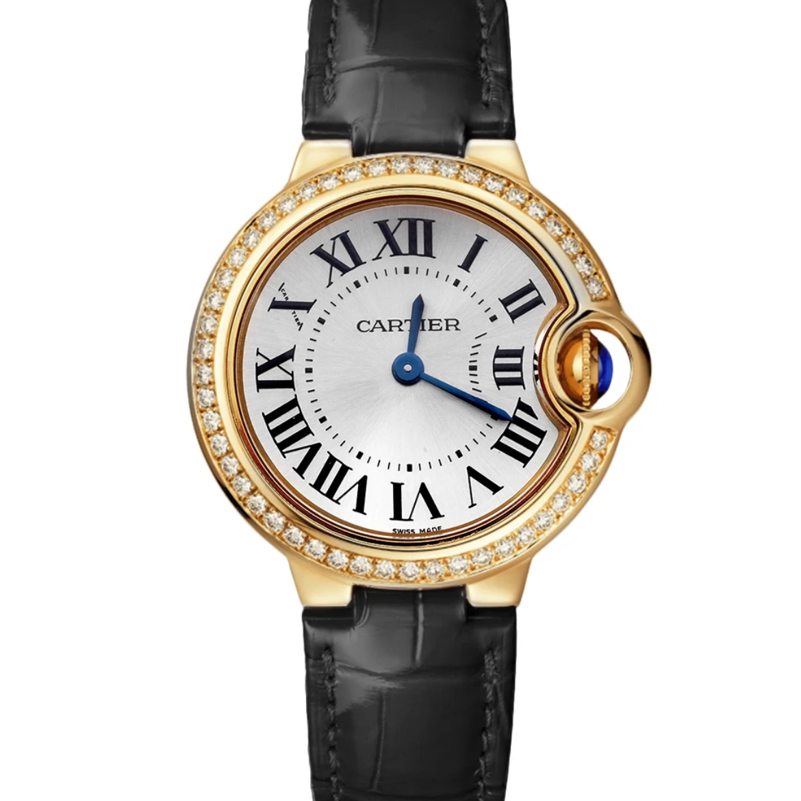 99新 Cartier/卡地亚 卡地亚蓝气球W6900156 28黄金后钻 石英单表