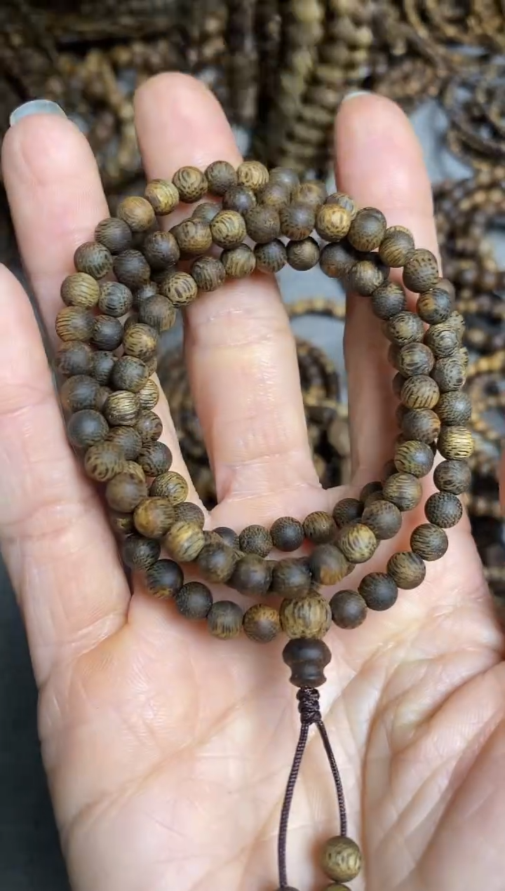 沉香手串海南一代老料05圆珠多圈手串9+多样性发一