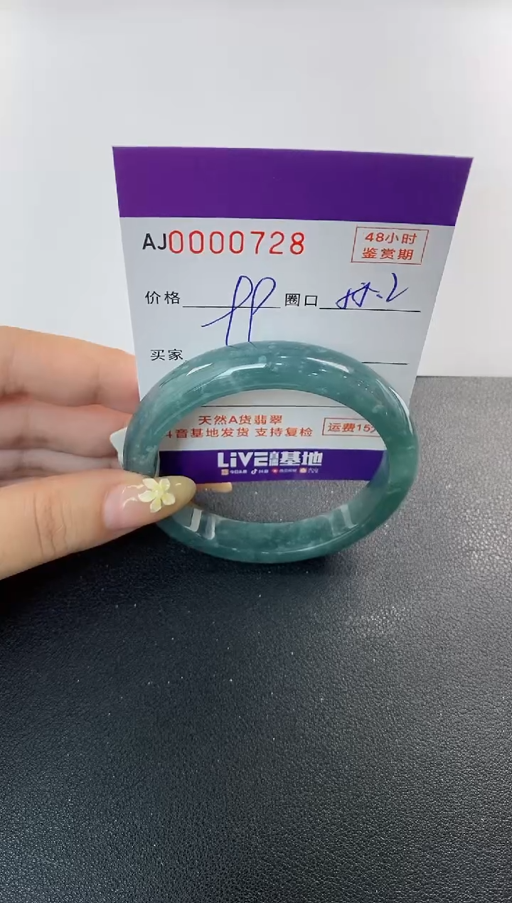 未镶嵌手镯翡翠天然A货翡翠【有纹有裂】