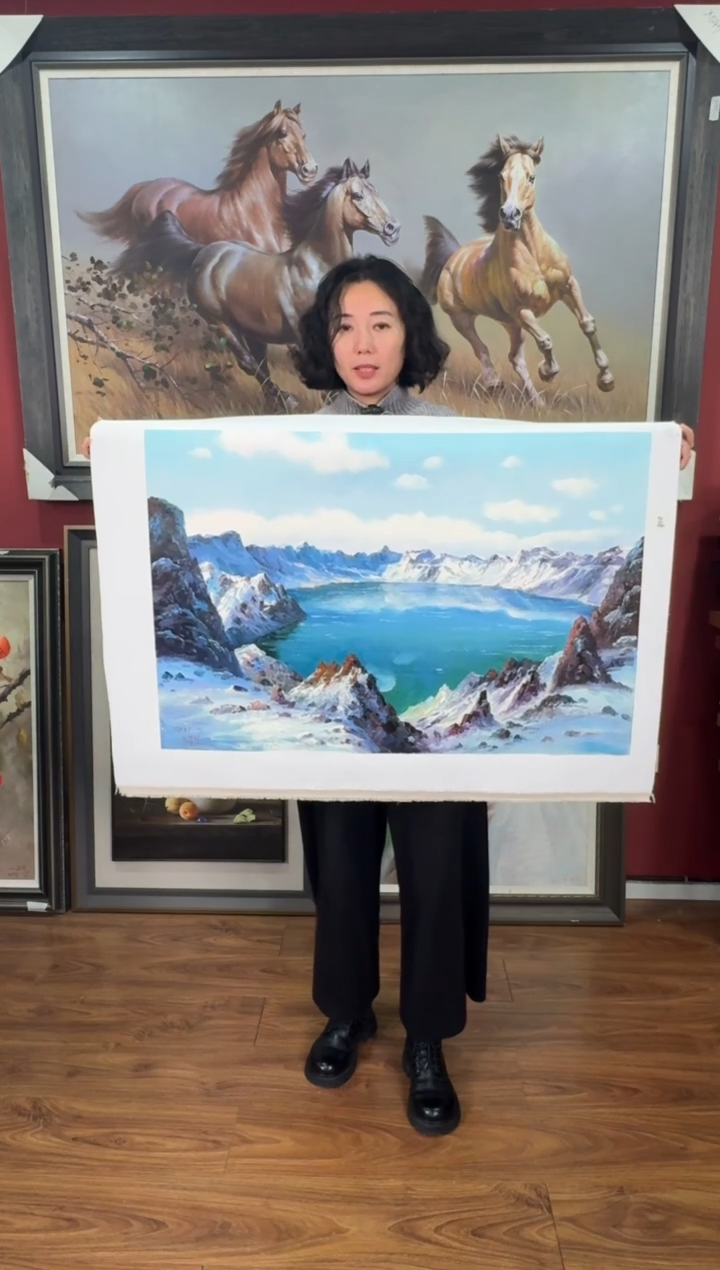 油画【119号】约90*60cm丨朝鲜原创纯手绘孤品油画丨顺丰包邮 