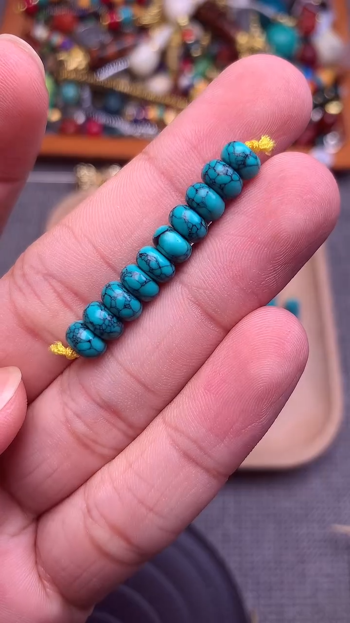 颈饰琉璃算盘卡6mm 10片发