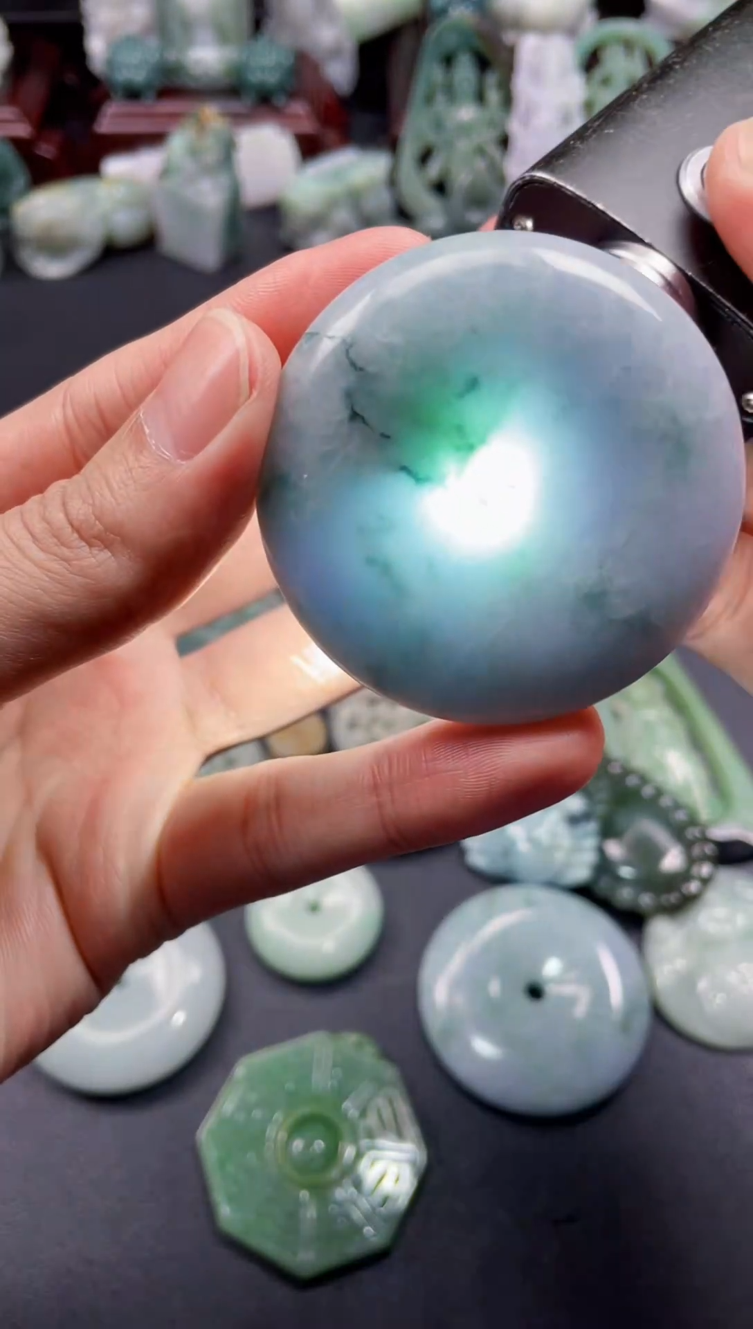 颈饰未镶嵌翡翠6  天然翡翠a货