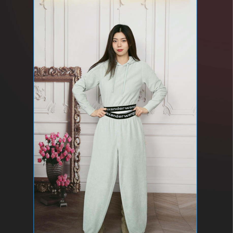 95新 ALEXANDER WANG 麦殿/呢绒运动套装/250808CHZPH01