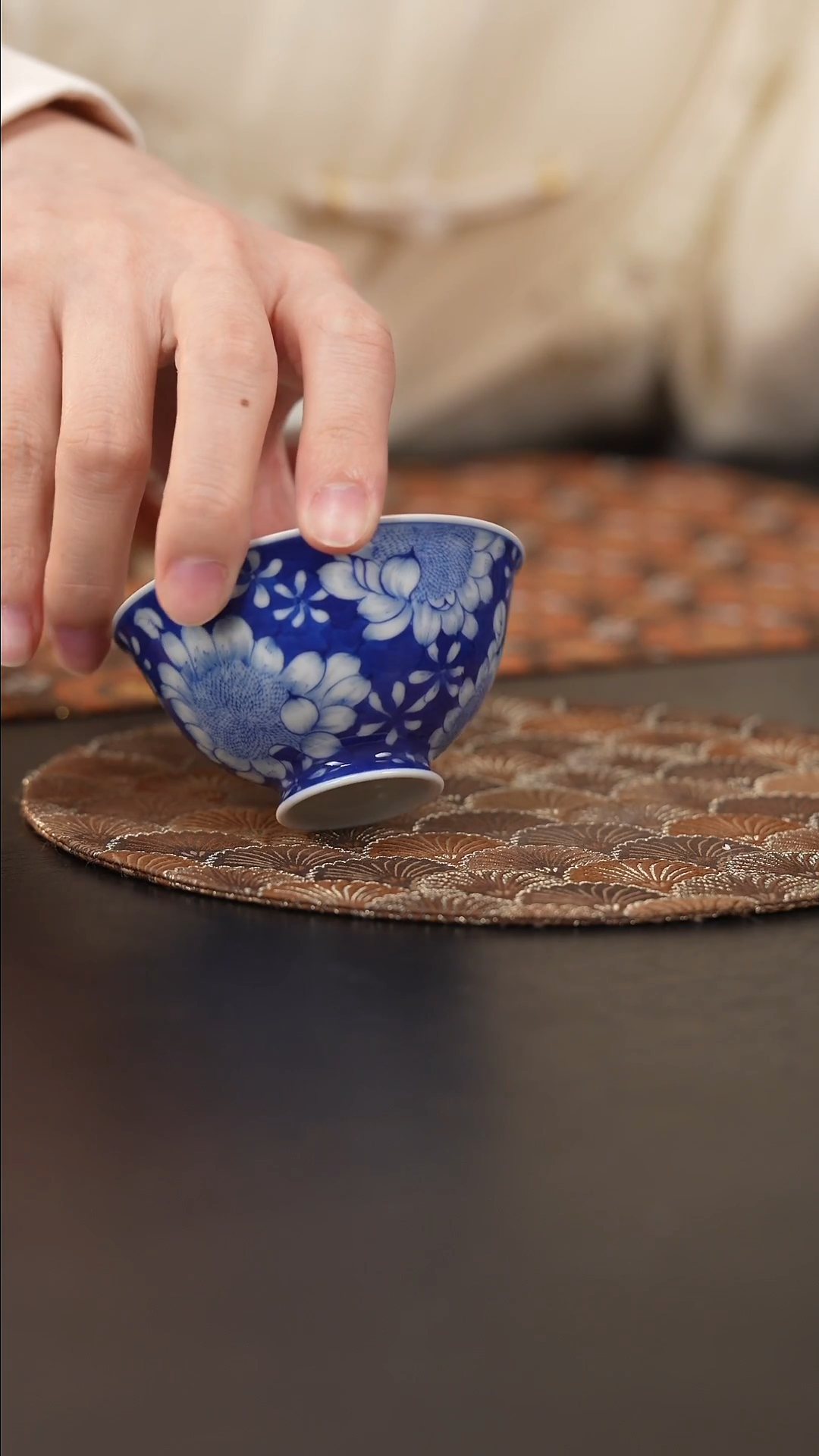 【闪购商品】杯看山柴窑青花向日葵