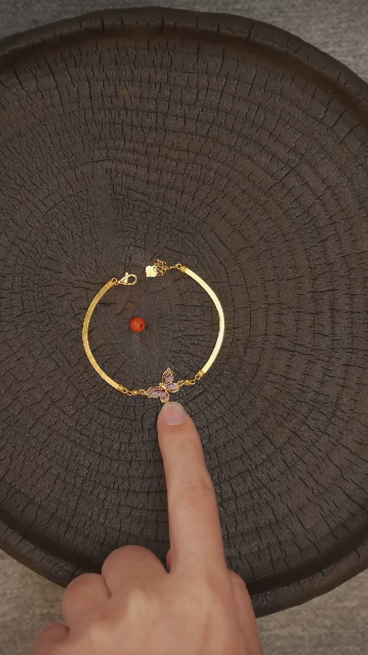 【闪购商品】南红玛瑙手链18K金镶嵌手链