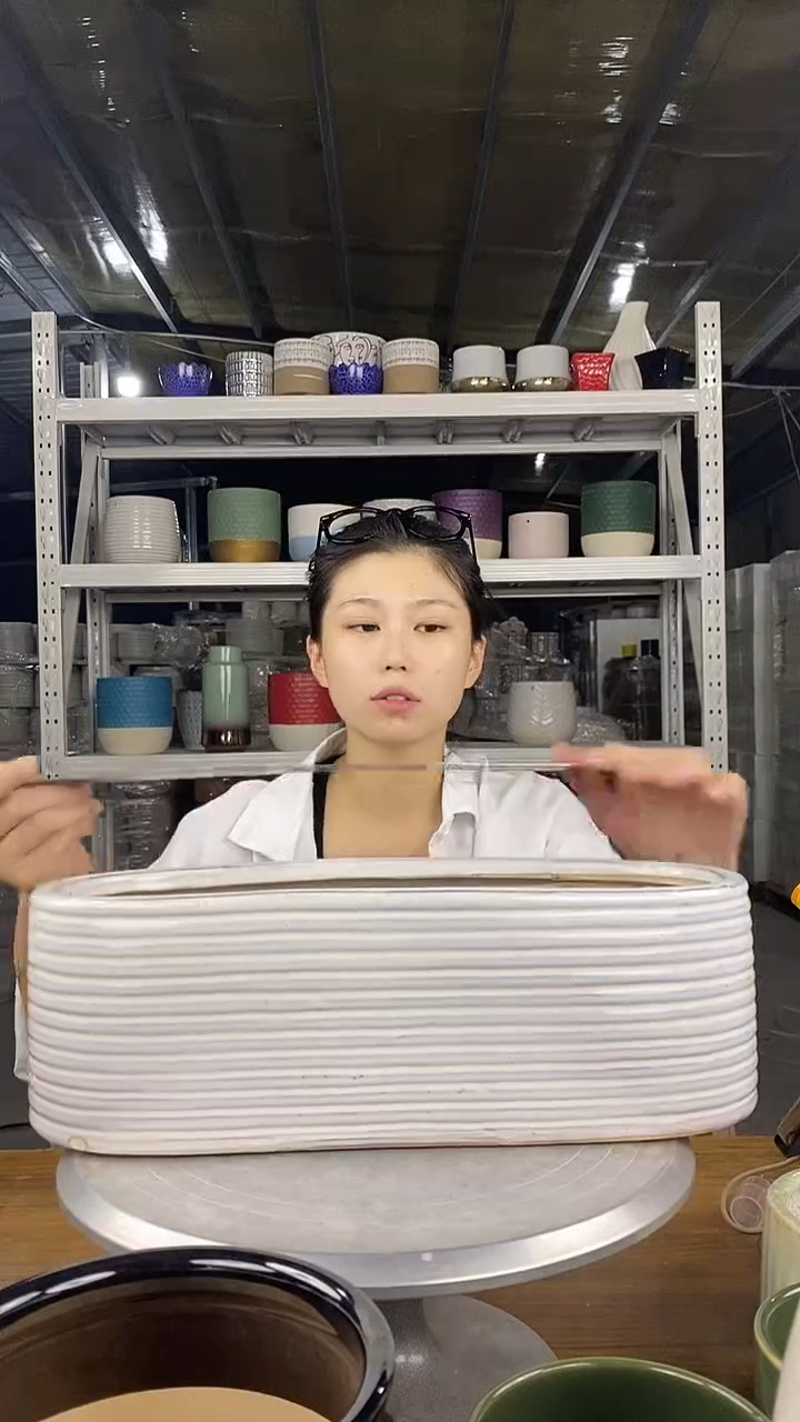 默认打孔陶瓷花盆宽高