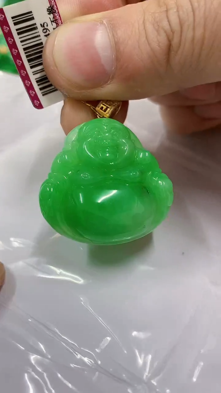 【闪购商品】翡翠吊坠(不含链)18K金镶嵌挂件