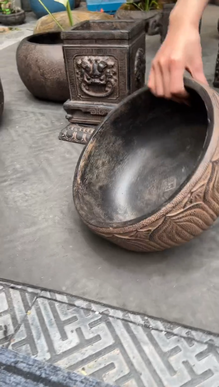 陶土【火山泥】莲韵盆