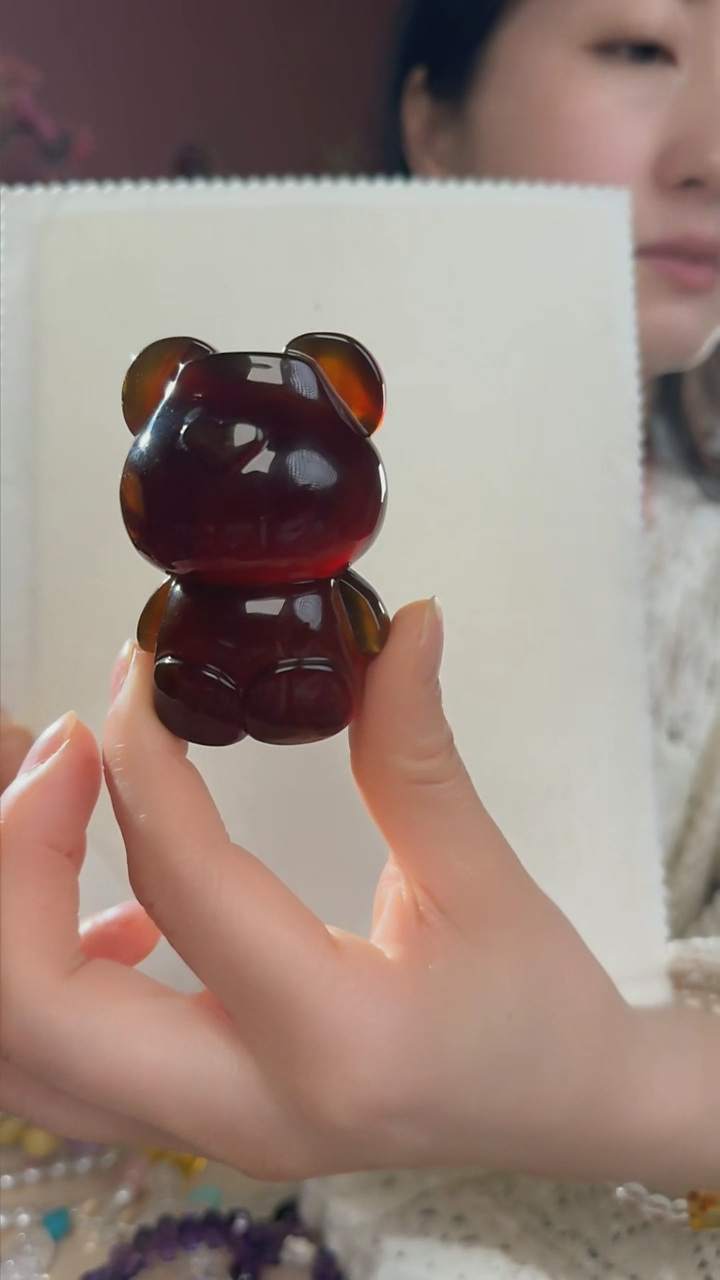 【闪购商品】琥珀吊坠(不含链)未镶嵌天然琥珀小熊吊坠