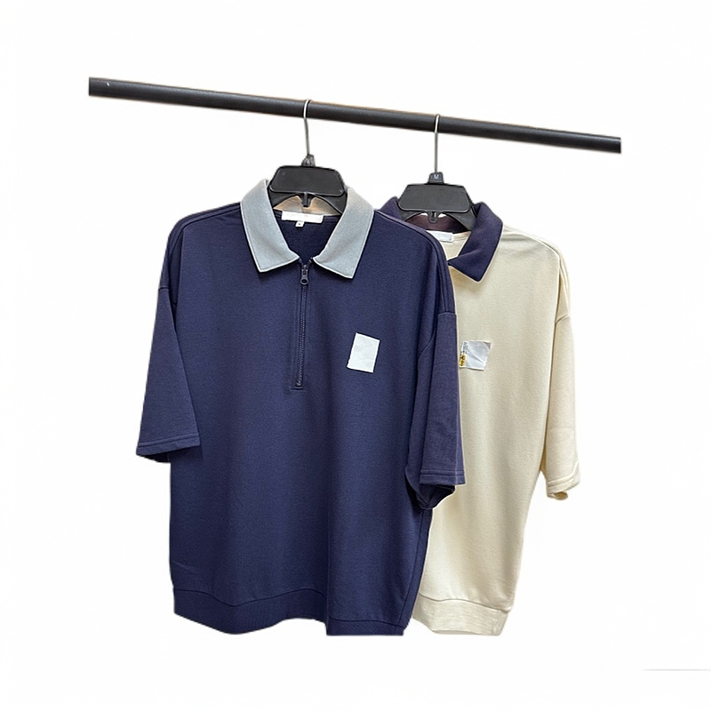 0159款【男女同款Polo领短袖】纯色休闲时尚运动百搭