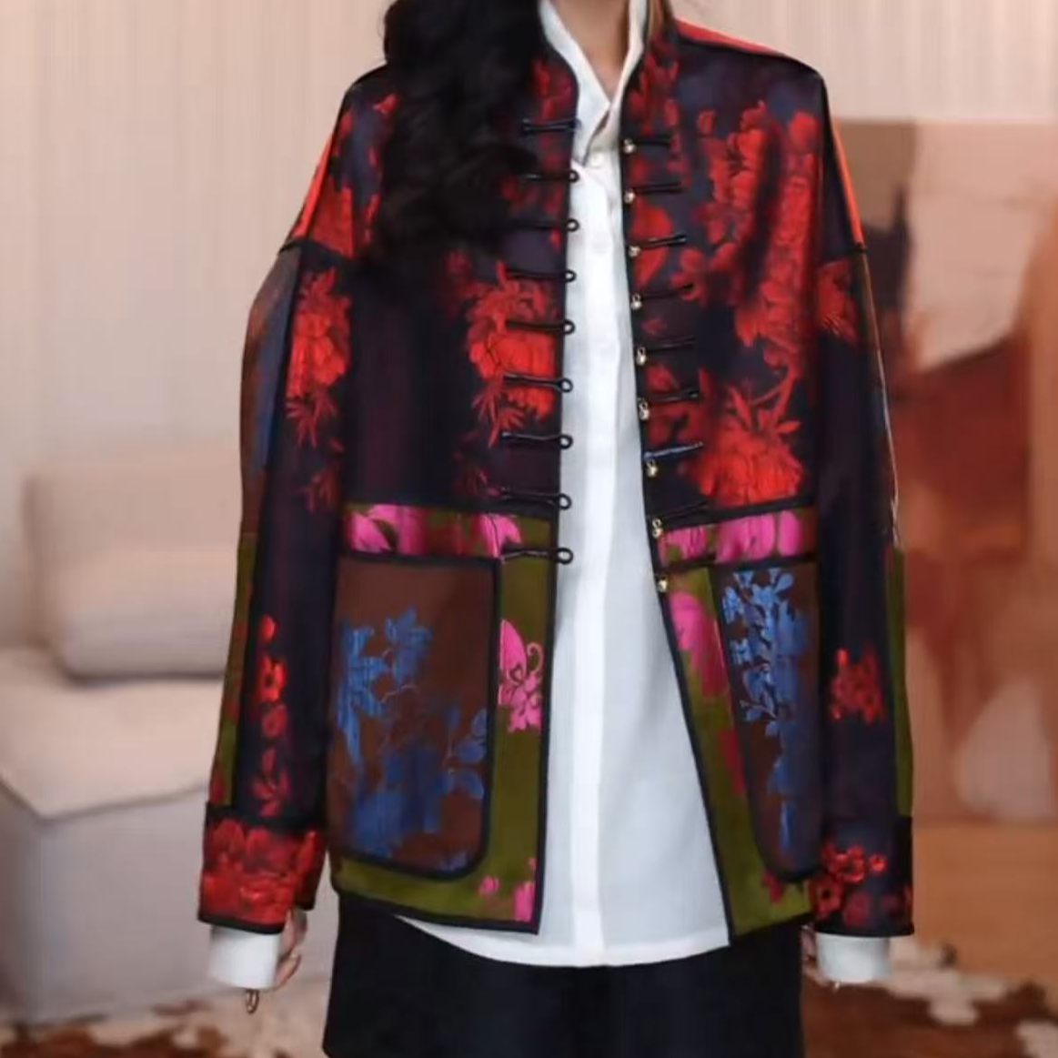 『雨初』新中式新国风原创设计休闲显瘦时尚百搭复古外套