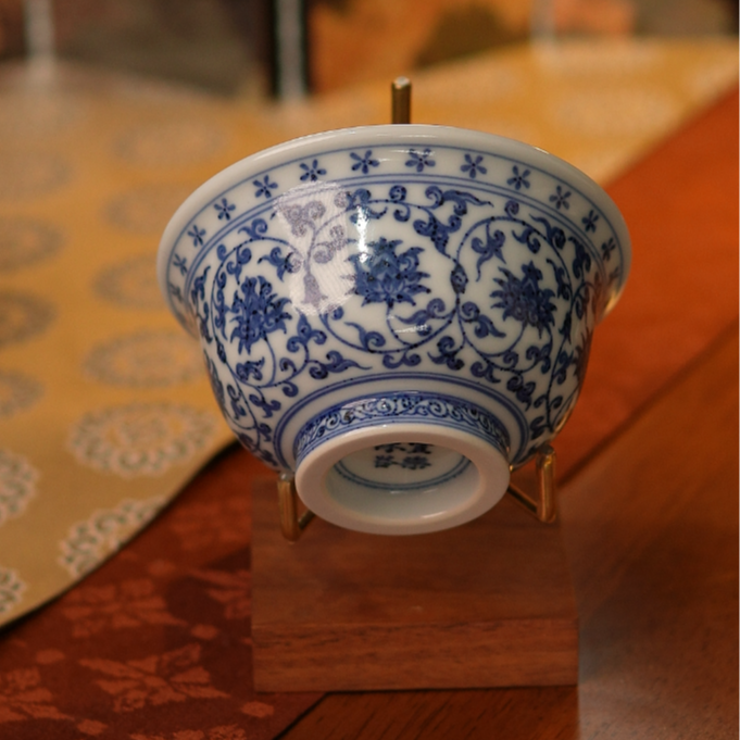 【思物茶生活】宣乐堂缠枝莲压手杯