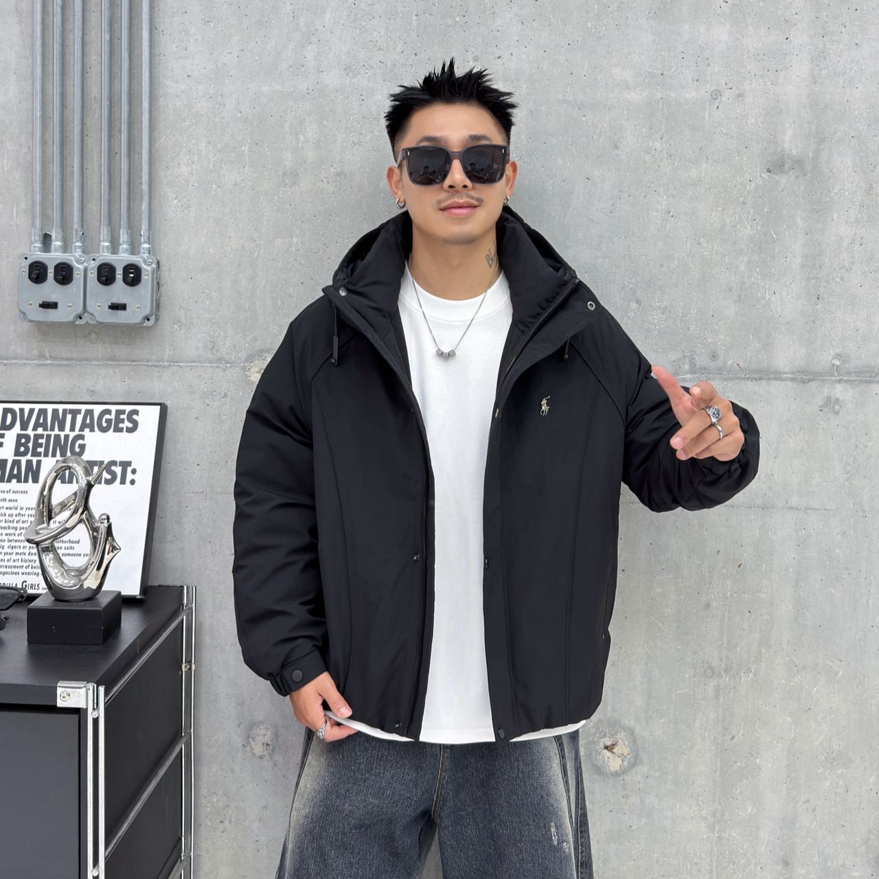 【国标羽绒服】男士冬季时尚休闲连帽潮流款宽松保暖韩版百搭羽绒服