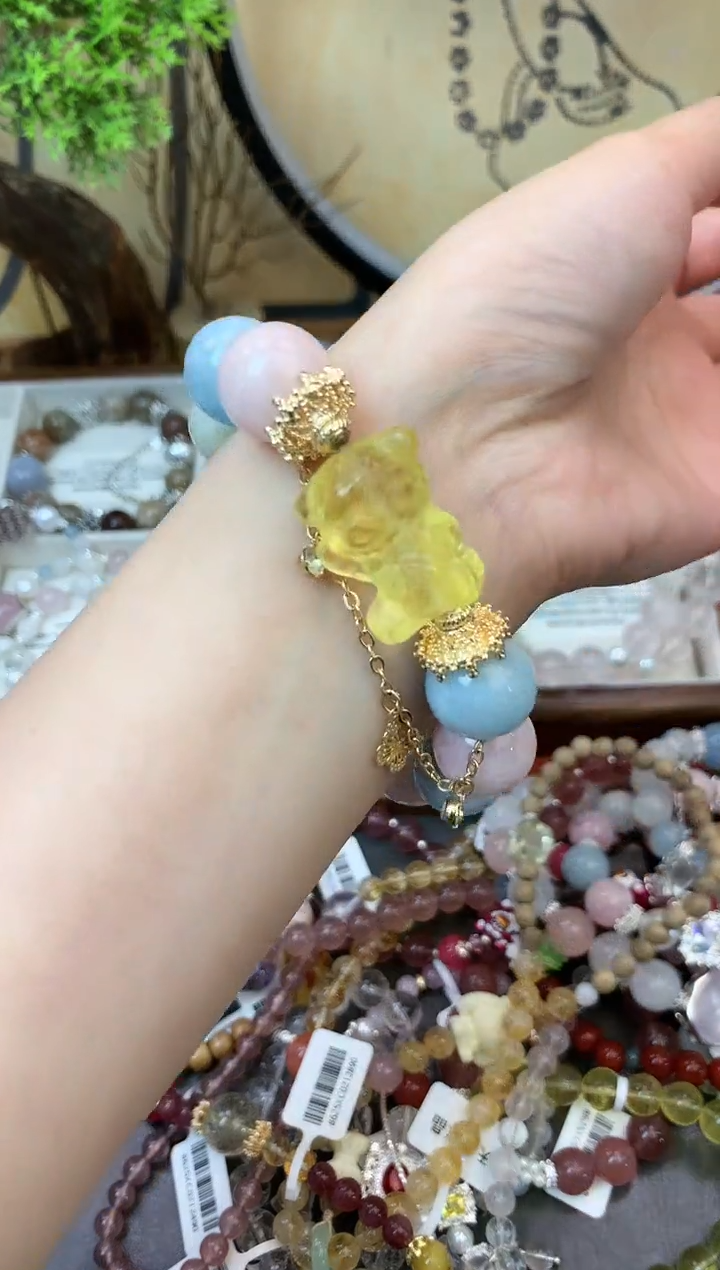 【闪购商品】绿柱石（摩根石）手链未镶嵌284