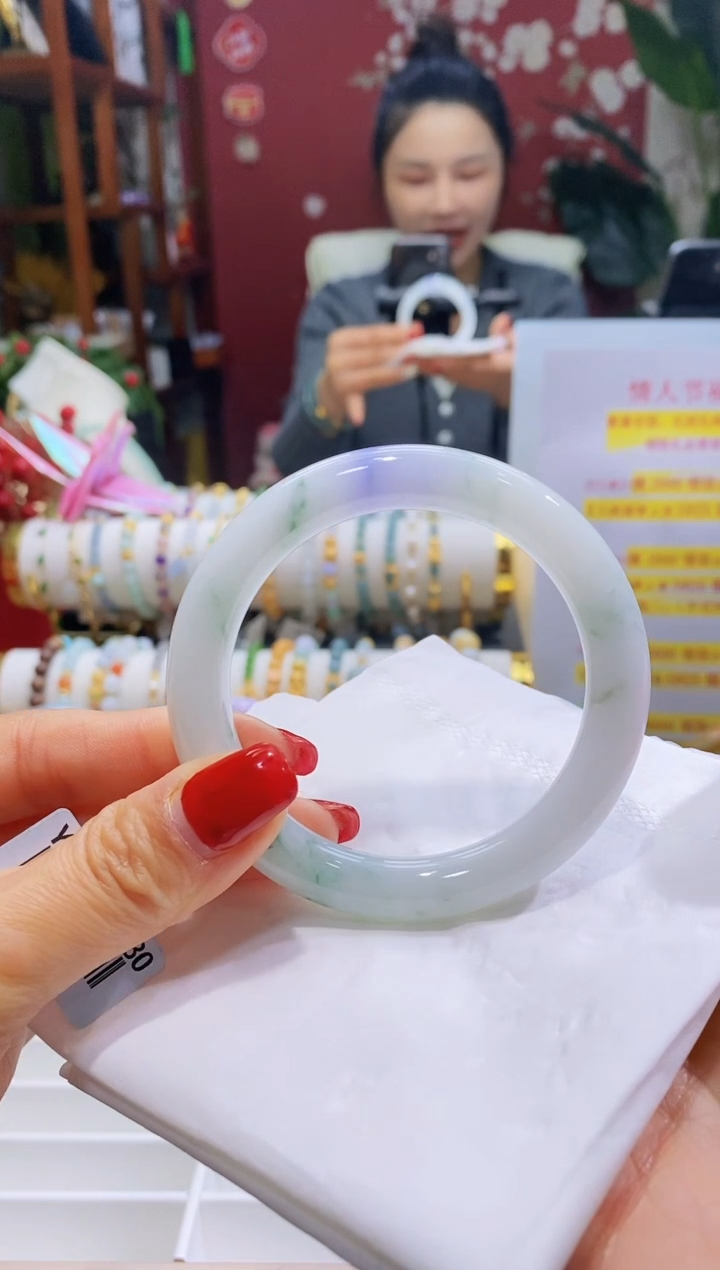 【闪购商品】翡翠手镯未镶嵌43莫奈紫5657/10.0*9.8