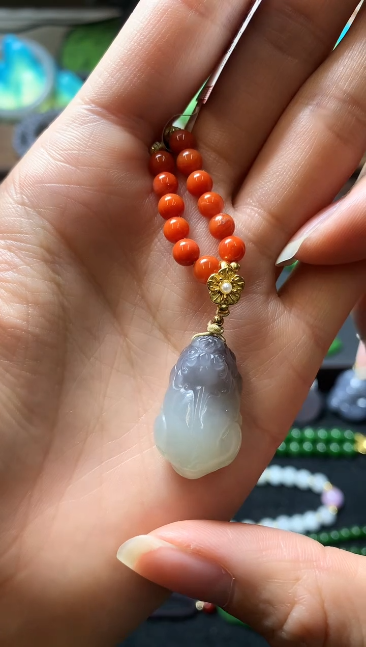 【闪购商品】和田玉颈饰银S925镶嵌吊坠