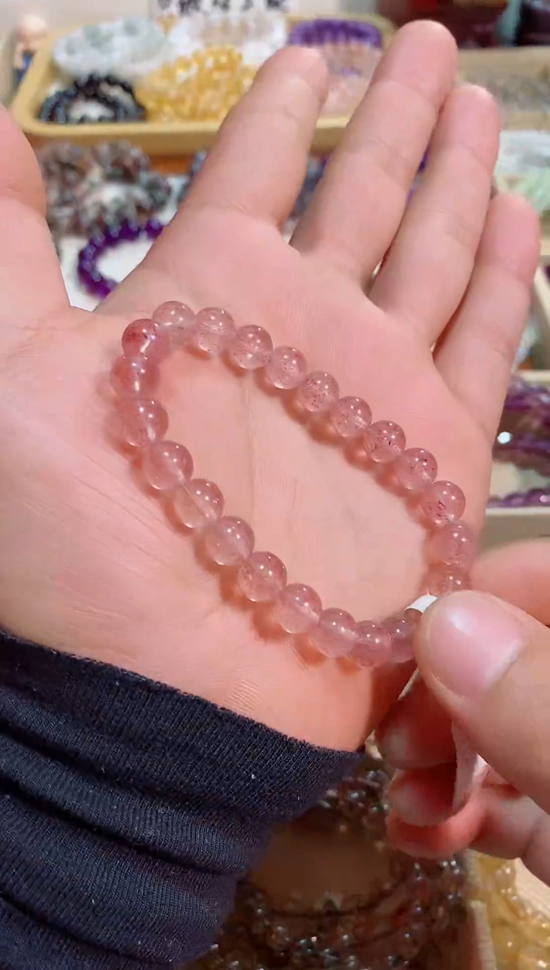 【闪购商品】水晶手链未镶嵌白水体草莓晶8M+ (多样性发其一）